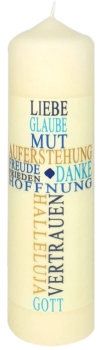 Ostertischkerze 220/60 mm, Dek. 3079